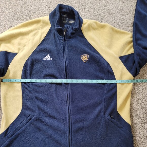 Men's Adidas Notre Dame full Zip Fleece  Clima warm Large - Picture 4 of 13